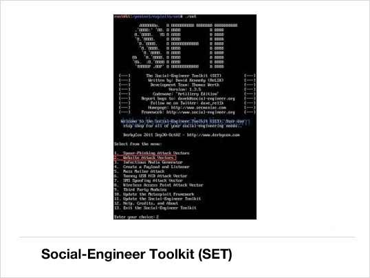 8 - Social-Engineer Toolkit (SET)