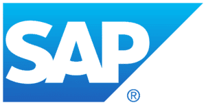 The logo for SAP.