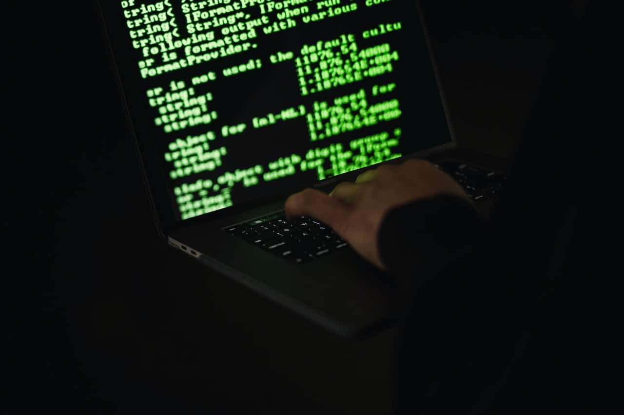 Hacker at computer