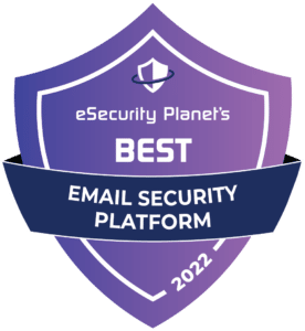 Purple eSecurity Planet Badge: Best Email Security Platform 2022.