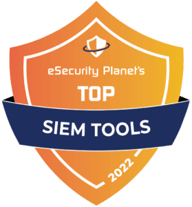 Orange eSecurity Planet Badge: Top SIEM Tools.